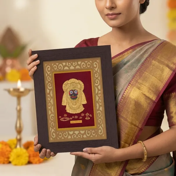 Fine_Gold_Jagannath_Puri_Religious_Frame_With_Decorative_Border