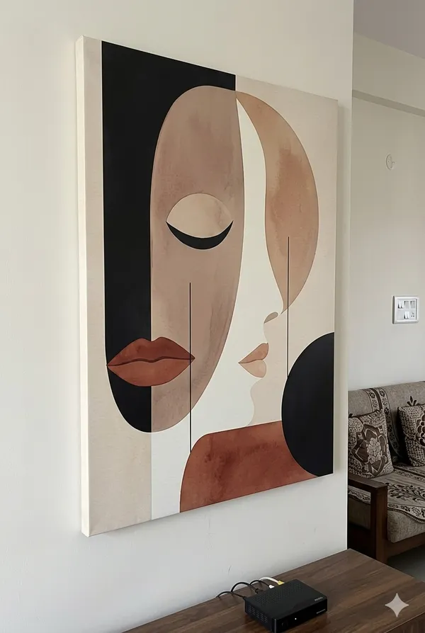 Muralkart_Dual_Soul_Harmony_–_Abstract_Face_Fusion_Premium_Canvas_Art