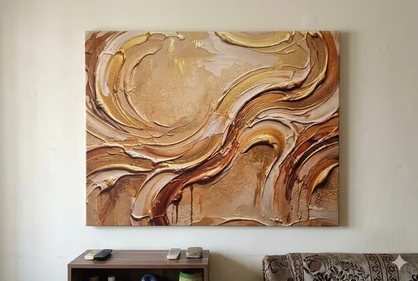 Muralkart_Abstract_Gold_Swirl_Textured_Canvas_Wall_Art_-_Luxury_Modern_Home_Decor