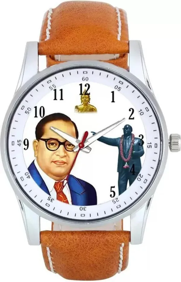 White_Smw_Jai_Bhim_9322_Tan_Color_Strap_Analog_Watch_For_Men