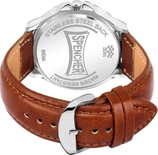 Blue_Smw_Dial_Brown_Strap_Analog_Watch_For_Men