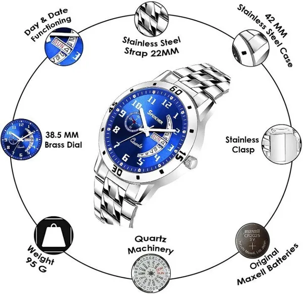 Blue_1187Sm02_Stainless_Steel_Dial_Casual_Analog_Watch_For_Men