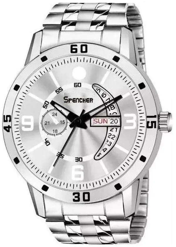 White_Swm_1187Sm03_Stainless_Steel_Silver_Dial_Casual_Analog_Watch_For_Men