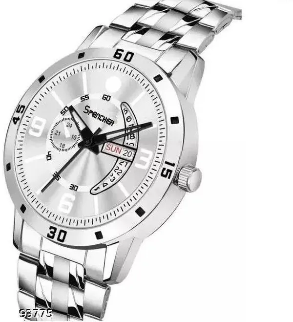 White_Swm_1187Sm03_Stainless_Steel_Silver_Dial_Casual_Analog_Watch_For_Men