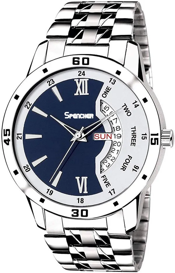 Blue_Swm_1189_Sm_Exclusive_Stainless_Steel_Date_And_Day_Functioning_Casual_Analog_Watch_For_Men