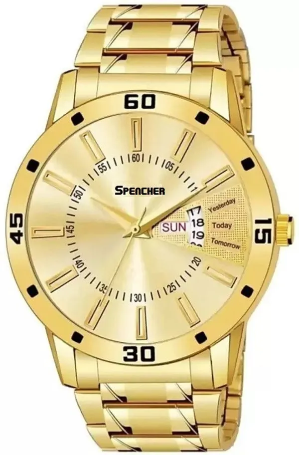 Golden_Premium_Gold_Plated_Dial_Chain_Day_And_Date_Functioning_Analog_Watch_For_Men