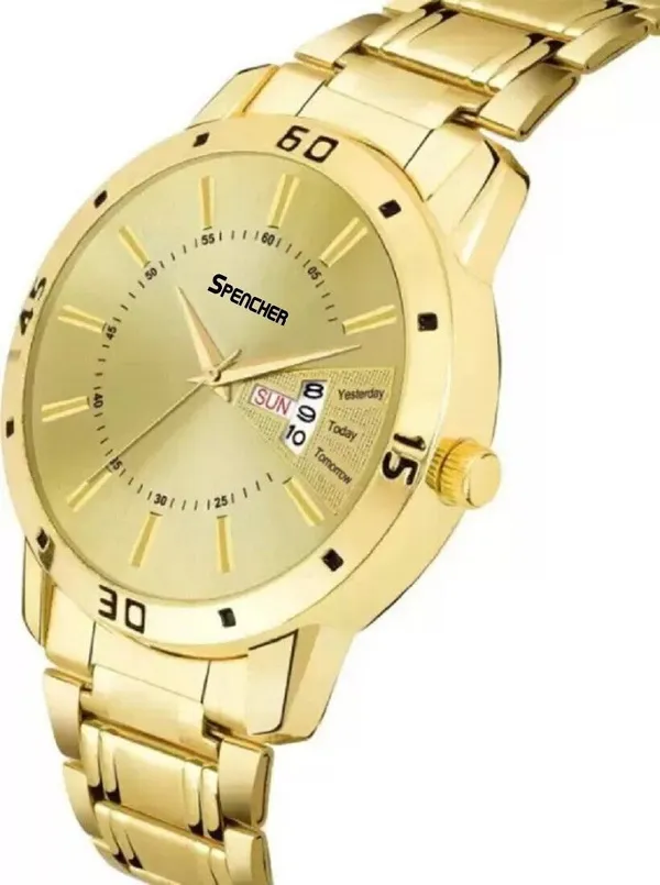 Golden_Premium_Gold_Plated_Dial_Chain_Day_And_Date_Functioning_Analog_Watch_For_Men
