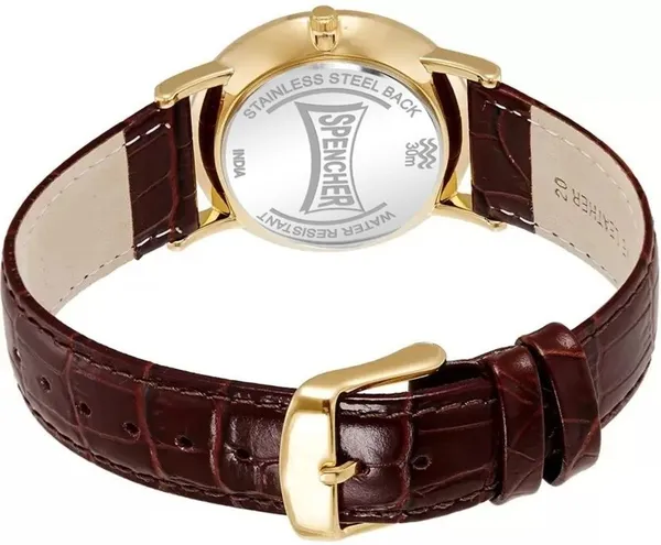 White_9162Sl01_Golden_Strap_Brown_Premium_Timepiece_Analog_Watch_For_Men