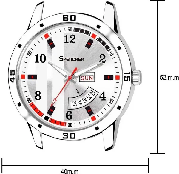 White_494_Nexon_Day_And_Date_Silver_Dial_Chain_Analog_Watch_For_Men
