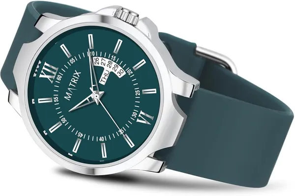 Green_Antique_2_Day_And_Date_Softest_Silicone_Strap_Analog_Watch_For_Men