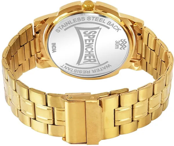 White_440_Golden_Premium_Gold_Plated_Chain_Date_And_Day_Functioning_Analog_Watch_For_Men