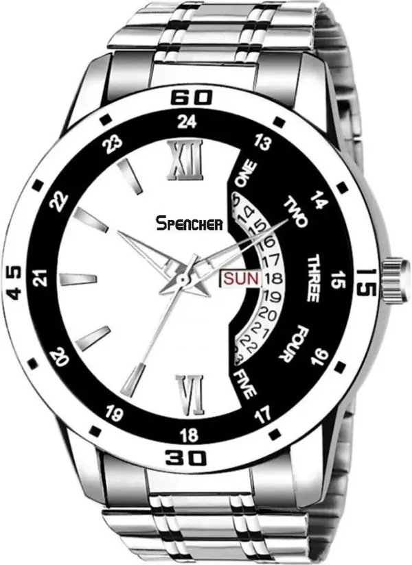 White_Exclusive_Stainless_Steel_Date_And_Day_Functioning_Casual_Analog_Watch_For_Men