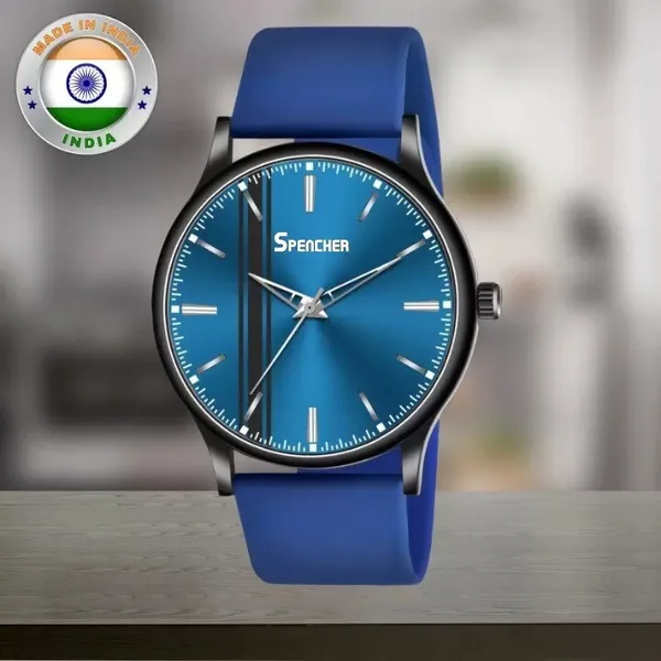 Blue_Pvc_Silicone_Black_Bue_Dial_Strap_Analog_Watch_For_Men