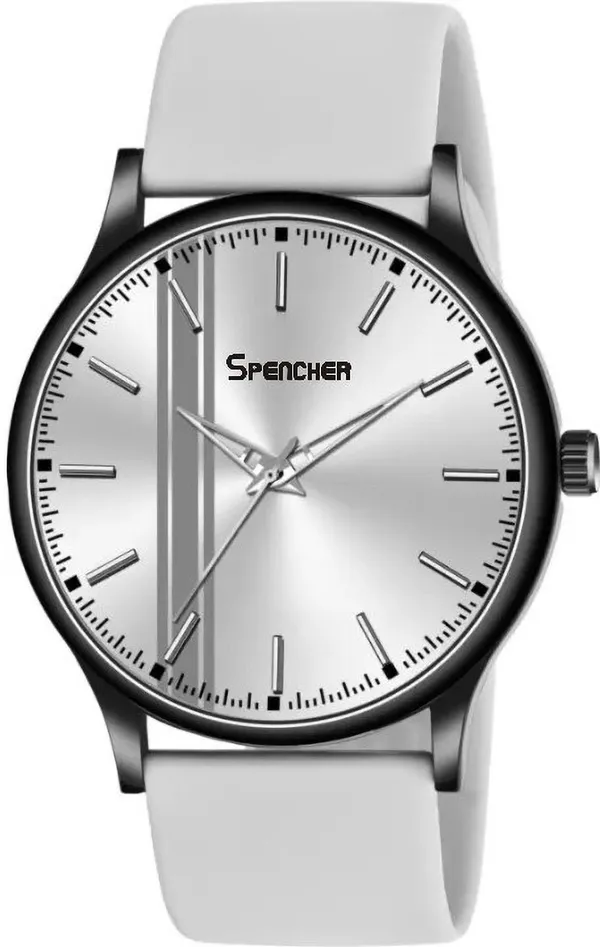 Silver_Pvc_Silicone_Black_Grey_Dial_Strap_Analog_Watch_For_Men