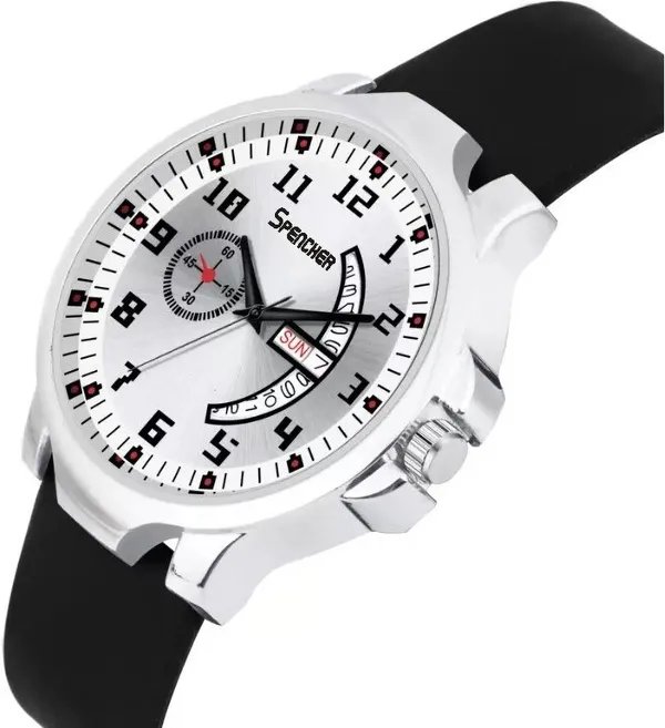 White_Classic_Silver_Dial_And_Silicon_Mesh_Strap_With_Water_Resistant_Analog_Watch_For_Men