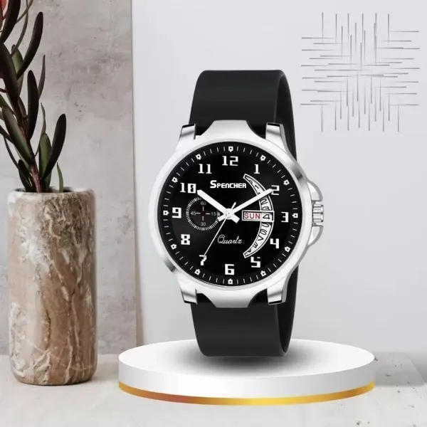 Black_Classic_Dial_And_Silicon_Mesh_Strap_With_Water_Resistant_Analog_Watch_For_Men