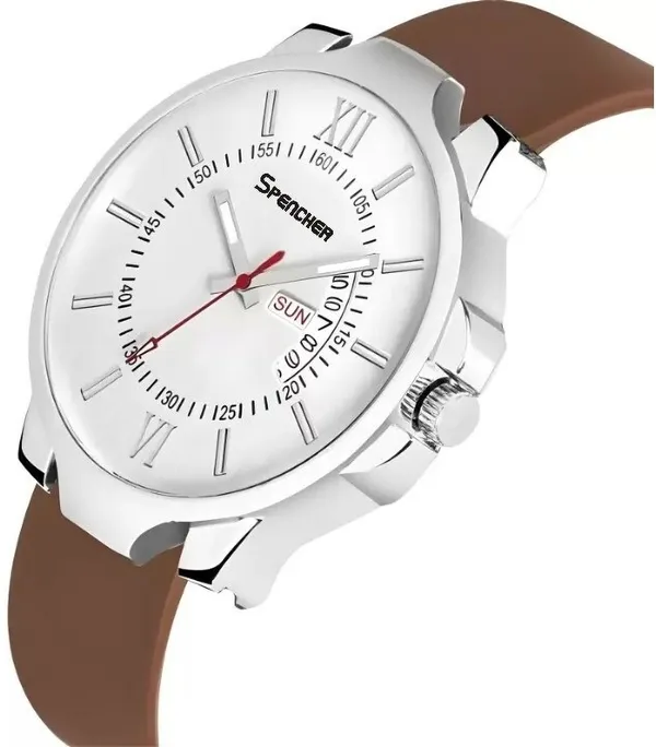 White_Antique_2_Day_And_Date_Softest_Silicone_Strap_Analog_Watch_For_Men