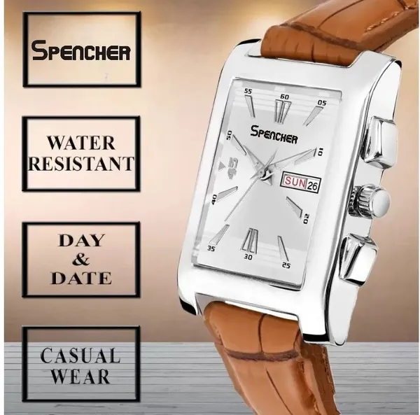 White_Imperial_Dial_Date_Day_Function_Strap_Analog_Watch_For_Men