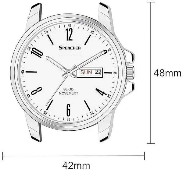 White_New_Track_Number_Dial_Day_And_Date_Brown_Strap_Analog_Watch_For_Men