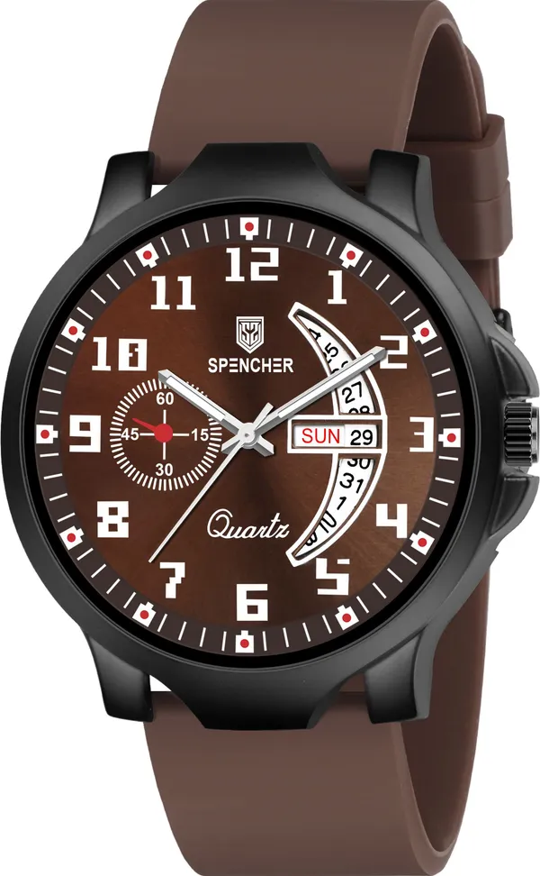 Brown_Sw1111_Day_And_Date_Softest_Silicone_Strap_Bestseller_Working_Analog_Watch_For_Men