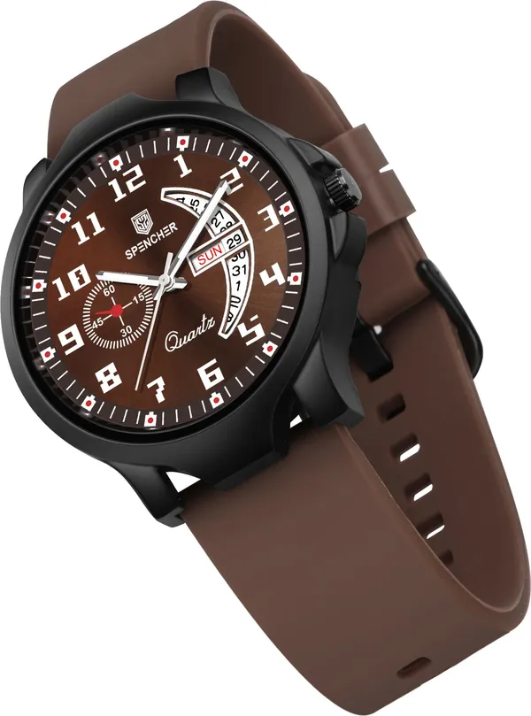 Brown_Sw1111_Day_And_Date_Softest_Silicone_Strap_Bestseller_Working_Analog_Watch_For_Men