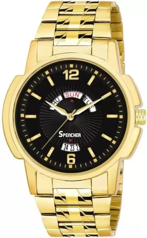 Black_Premium_Gold_Plated_Dial_Golden_Date_Functioning_Analog_Watch_For_Men