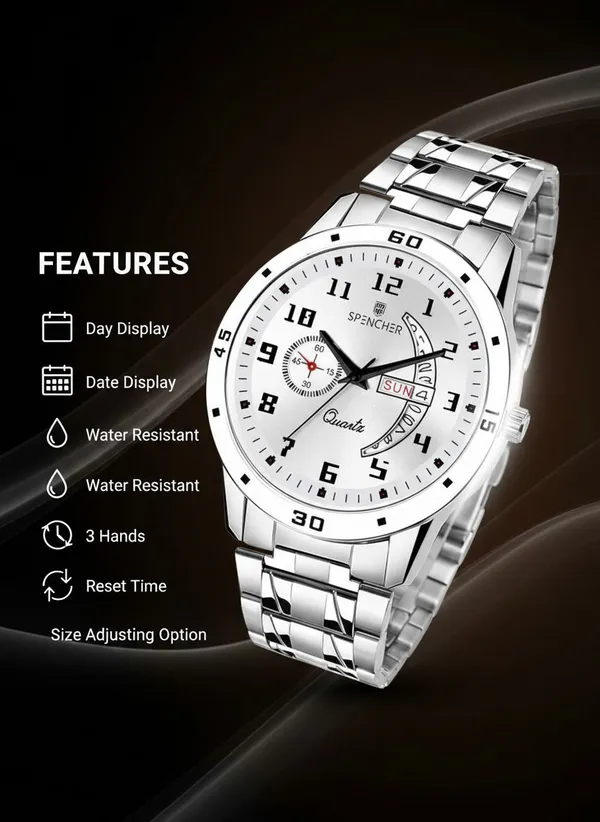White_1187Sm_Stainless_Steel_Silver_Dial_Casual_Analog_Watch_For_Men