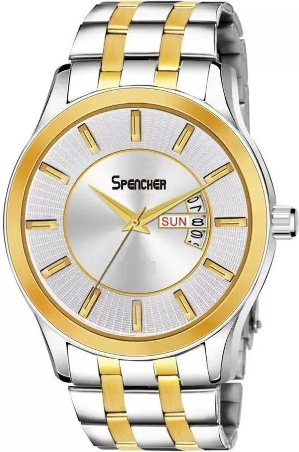 Golden_Smw_1627_Silver_Dial_Double_Tone_Chain_Analog_Watch_For_Men