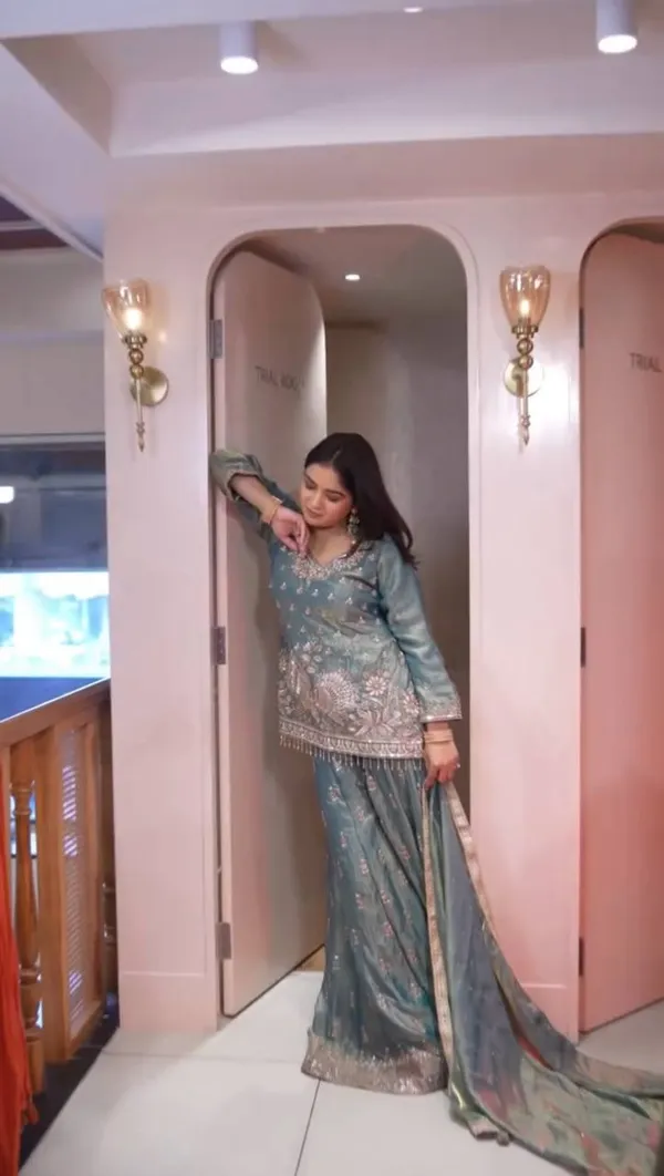 Sky_Blue_Premium_Embroidered_Silk_Blend_Sharara_Suit_Set_For_Women