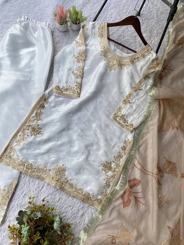 White_Premium_Embroidered_Cotton_Blend_Kurti_For_Women