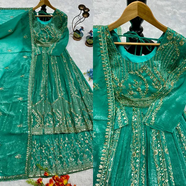 Green_Premium_Embroidered_Georgette_Anarkali_Suit_For_Women