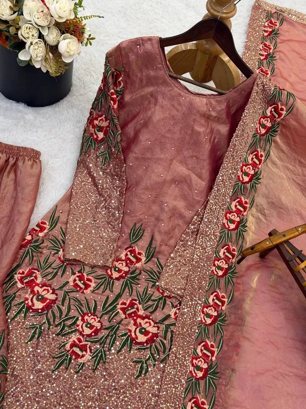 Pink_Premium_Embroidered_Georgette_Sharara_Suit_Set_For_Women
