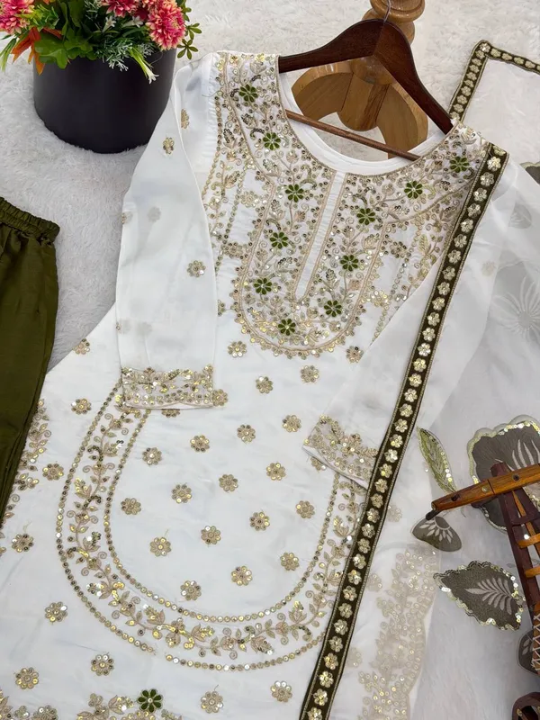White_Premium_Embroidered_Georgette_Sharara_Suit_Set_For_Women