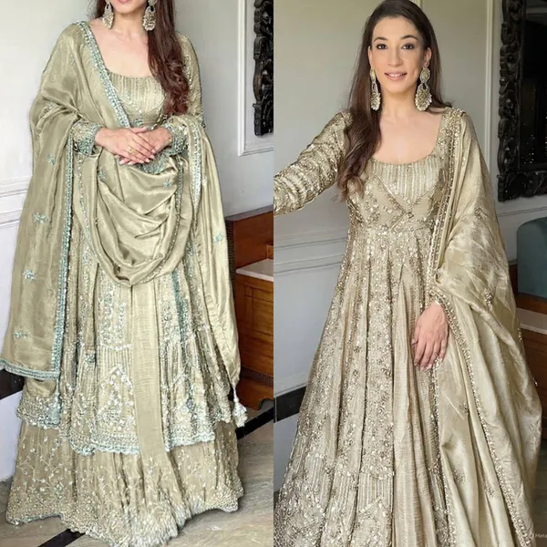 Beige_Premium_Embroidered_Net/Georgette_Anarkali_Gown_For_Women