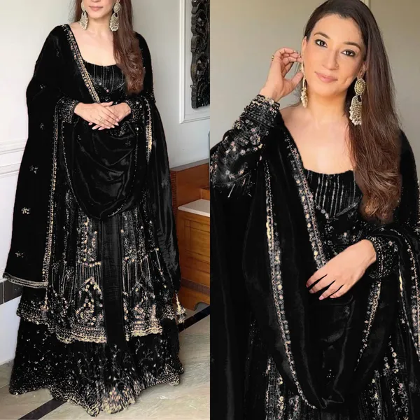 Black_Premium_Embroidered_Georgette_Anarkali_Suit_For_Women