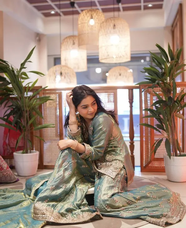 Sky_Blue_Premium_Embroidered_Silk_Blend_Sharara_Suit_Set_For_Women