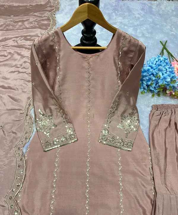 Pink_Premium_Embroidered_Georgette_Pakistani_Suit_Set_For_Women