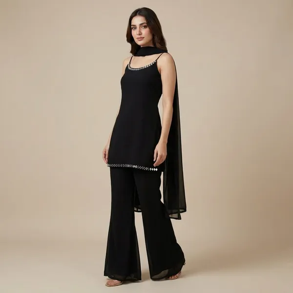 Black_Premium_Embellished_Mixed_Fabric_Co-ord_Set_For_Women
