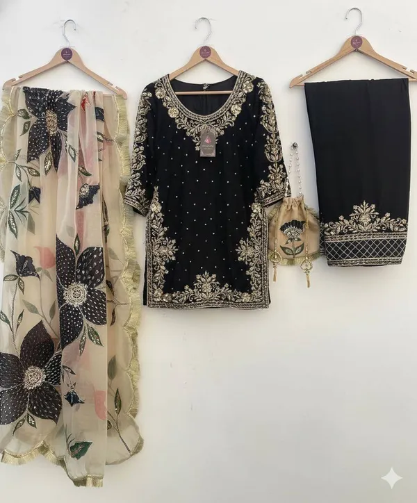 Black_Premium_Embroidered_Organza_Suit_Set_For_Women