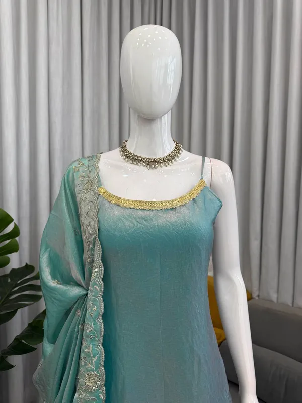 Blue_Premium_Embellished_Georgette_Kurta_Palazzo_Set_For_Women