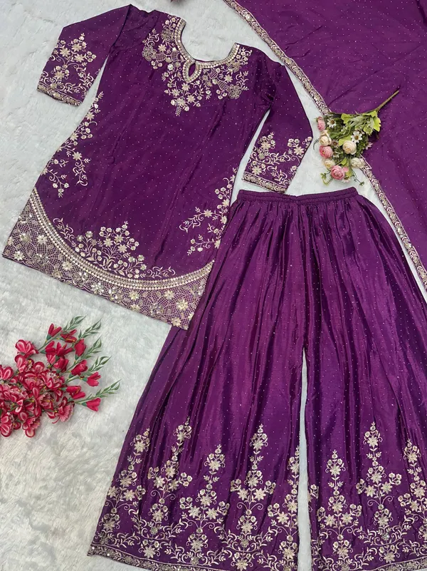 Purple_Premium_Embroidered_Georgette_Palazzo_Suit_For_Women