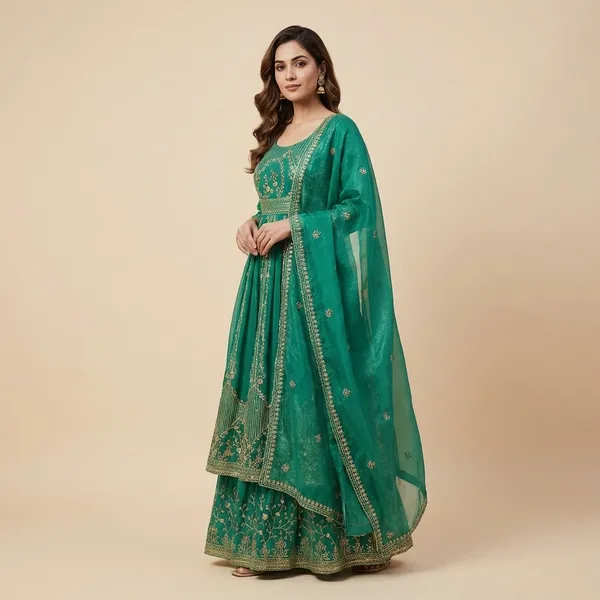 Green_Premium_Embroidered_Georgette_Anarkali_Suit_For_Women