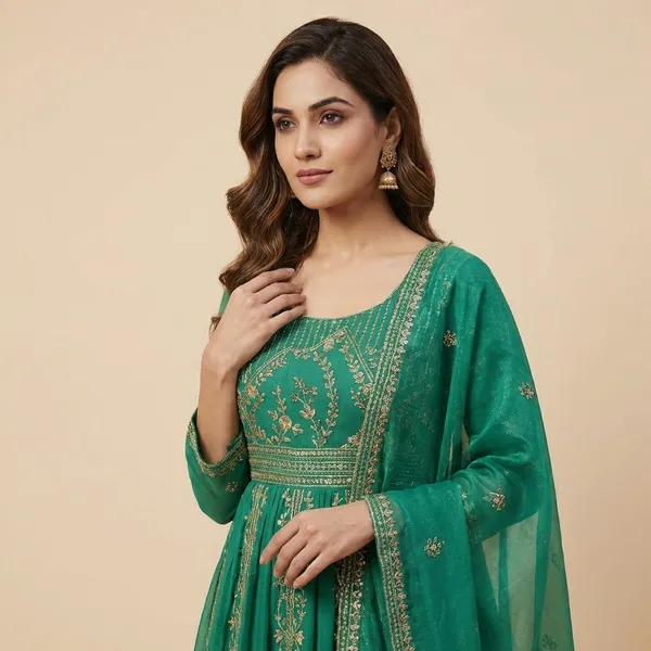 Green_Premium_Embroidered_Georgette_Anarkali_Suit_For_Women
