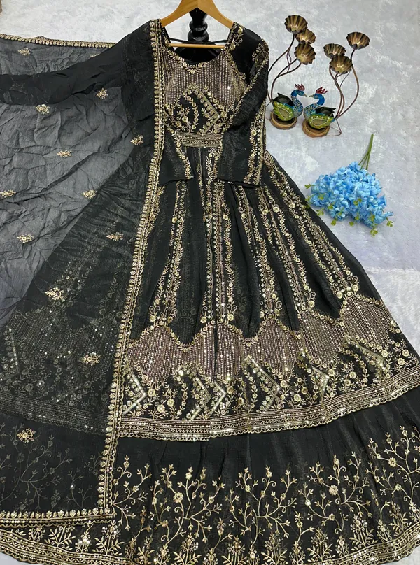 Black_Premium_Embroidered_Georgette_Anarkali_Suit_For_Women