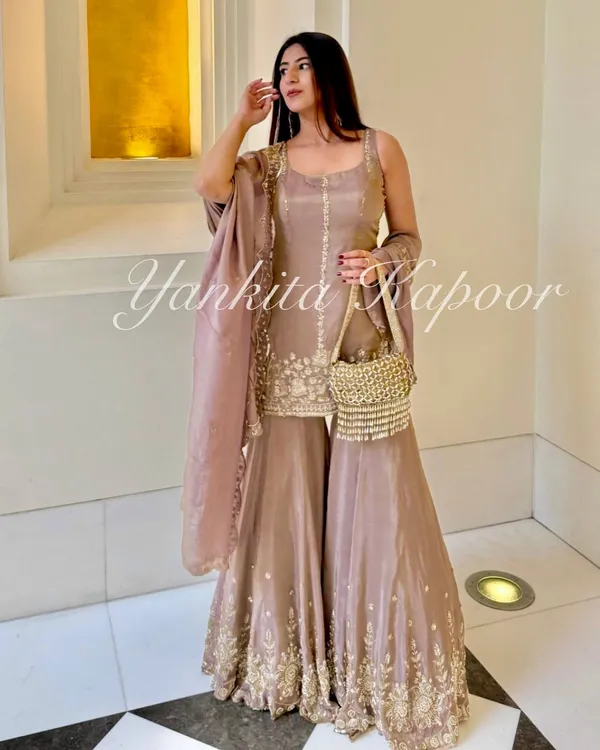 Pink_Premium_Embroidered_Georgette_Sharara_Suit_Set_For_Women
