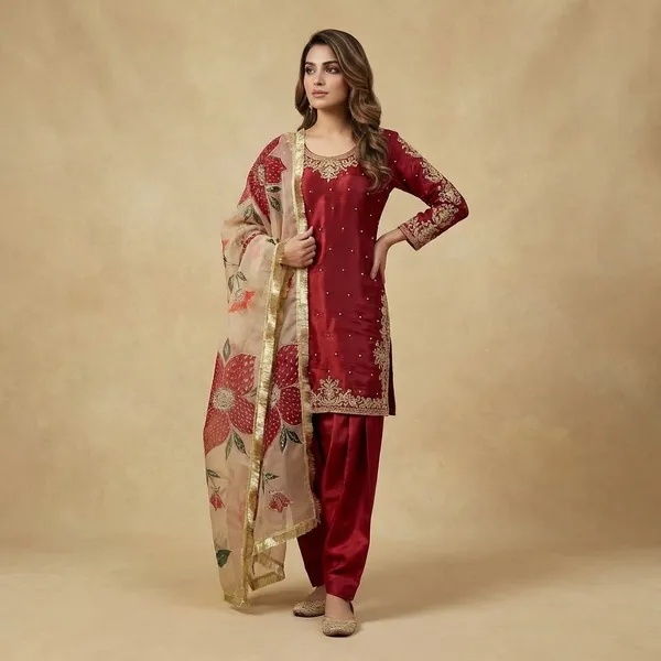 Red_Premium_Embroidered_Velvet_Salwar_Suit_Set_For_Women