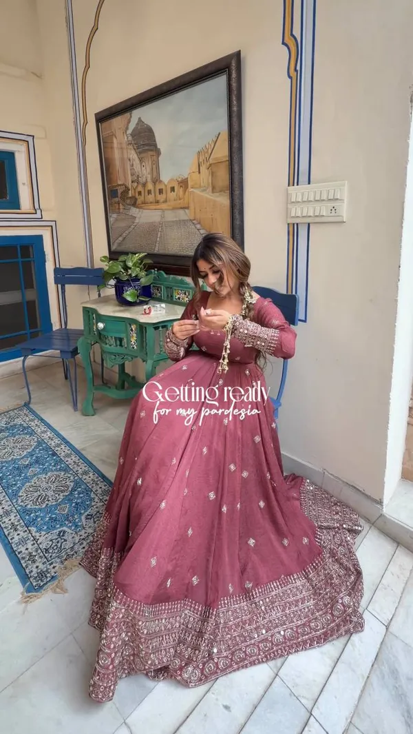 Pink_Premium_Embroidered_Georgette/Silk_Anarkali_Suit_For_Women