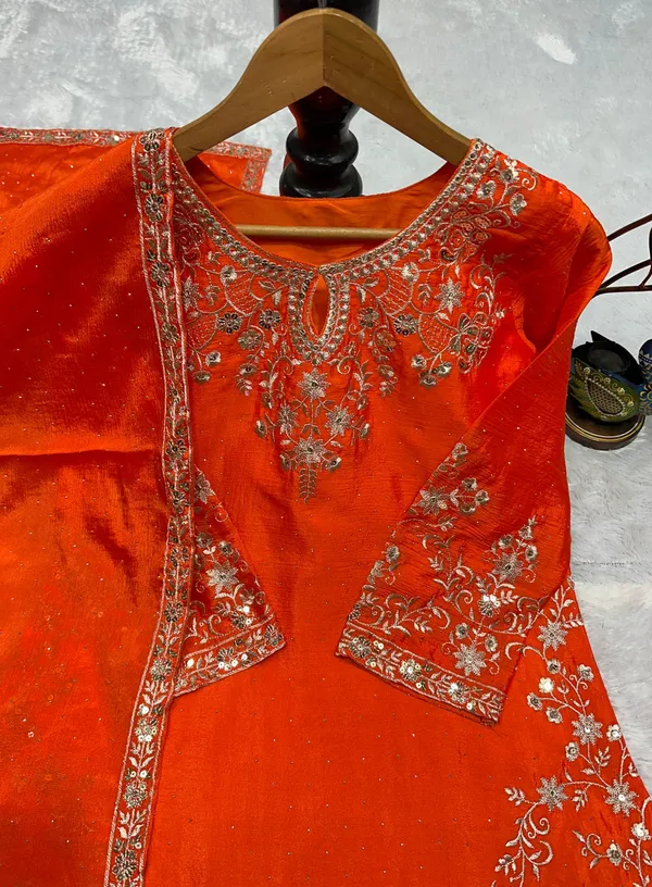 Orange_Premium_Embroidered_Georgette_Palazzo_Suit_For_Women