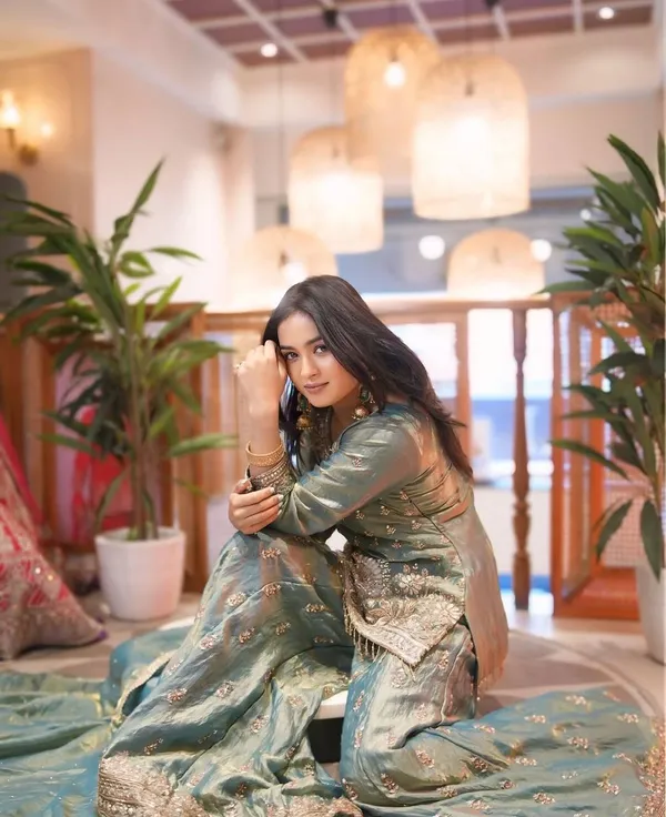 Sky_Blue_Premium_Embroidered_Silk_Blend_Sharara_Suit_Set_For_Women