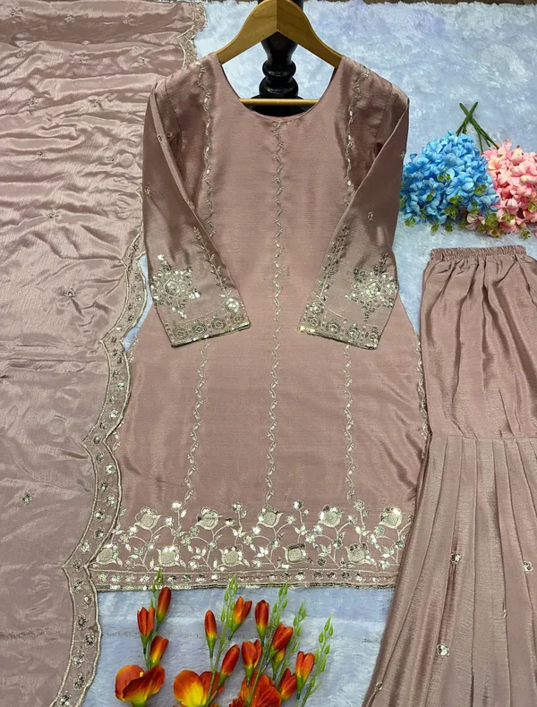 Pink_Premium_Embroidered_Georgette_Pakistani_Suit_Set_For_Women